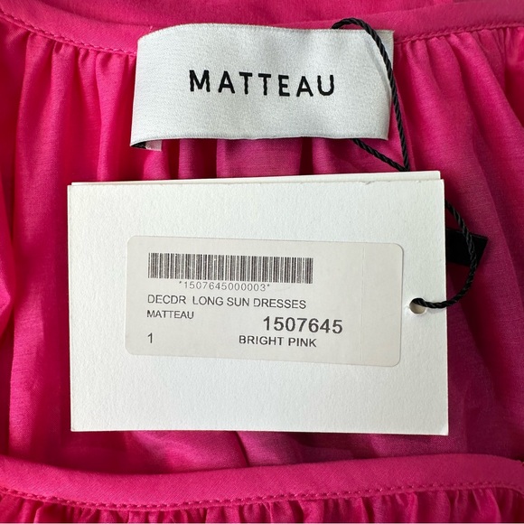 MATTEAU | The Decolette cotton and silk-blend maxi dress NWT - Picture 8 of 13